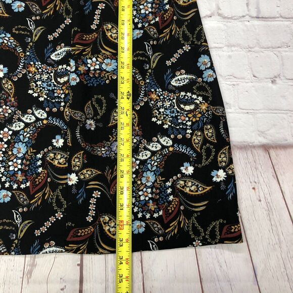 WAYF Women Long Sleeve Floral Boho Polyester Dress Size Small Black B261 -23 - Picture 3 of 15